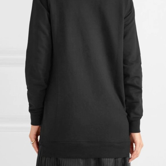 CLU Pleated organza-trimmed black stretch-jersey mini dress in size XS - Picture 4 of 15